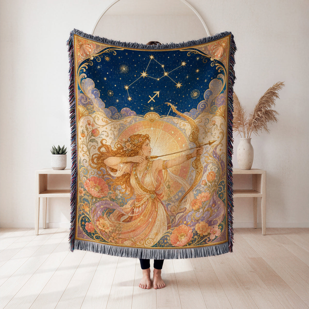 Sagittarius Celestial Archer Blanket