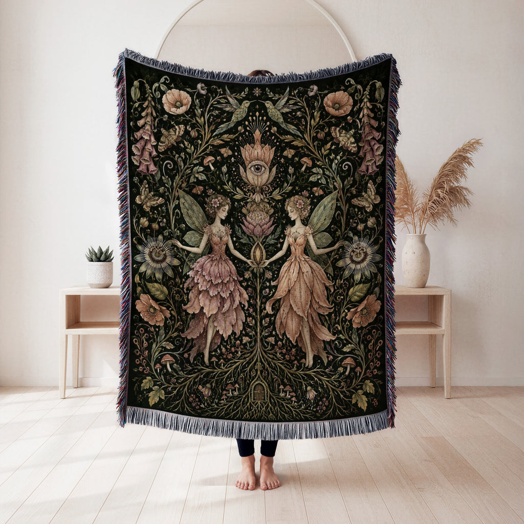 Enchanted Flower Twin Fairies Blanket