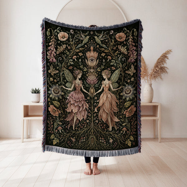 Enchanted Flower Twin Fairies Blanket
