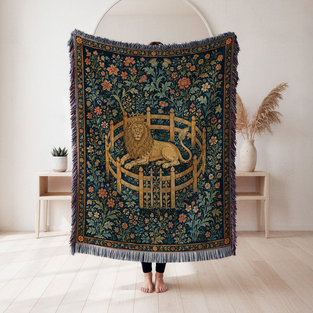 The Crowned Lion in the Garden Blanket