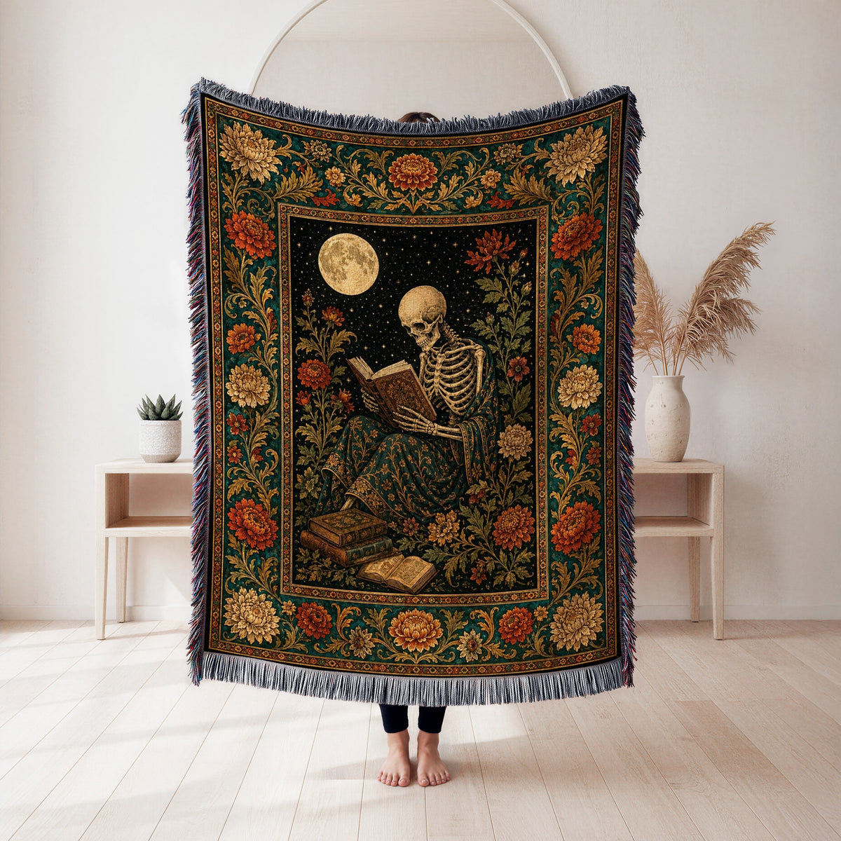 Autumn Scholar Skeleton Blanket