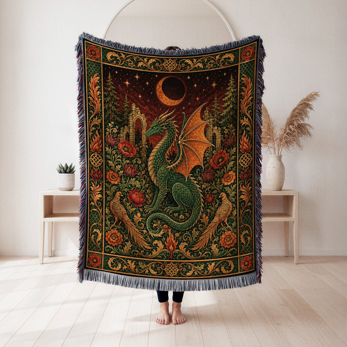 The Eclipse Dragon Garden Blanket