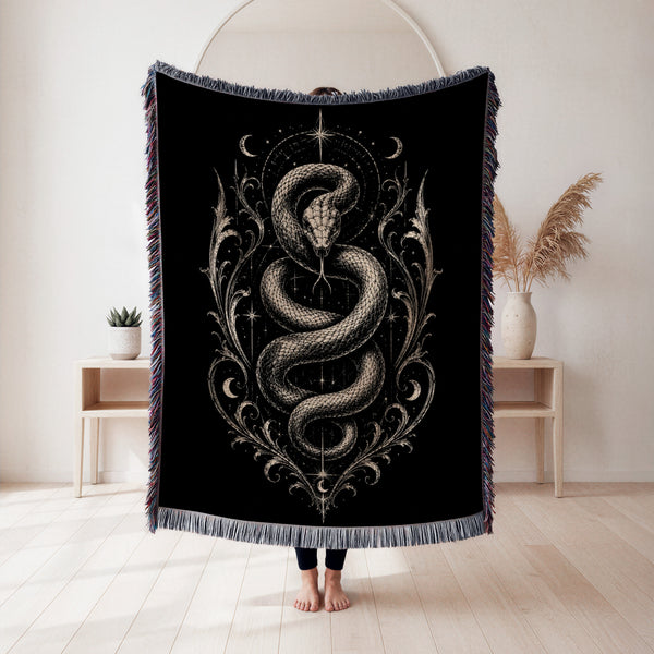 Celestial Serpent Emblem Blanket