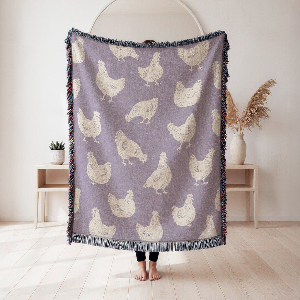 Lavender Hen Blanket