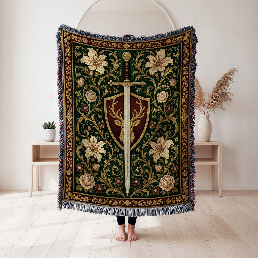 The Stag Shield & Sword Blanket