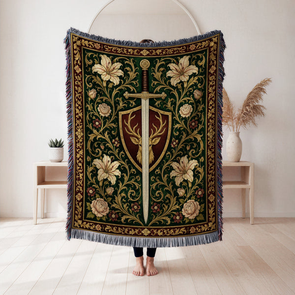 The Stag Shield & Sword Blanket