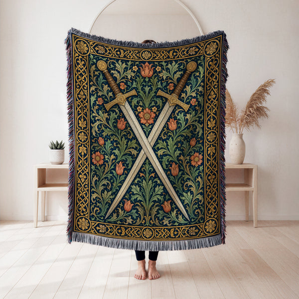 The Gilded Crossed Swords Blanket