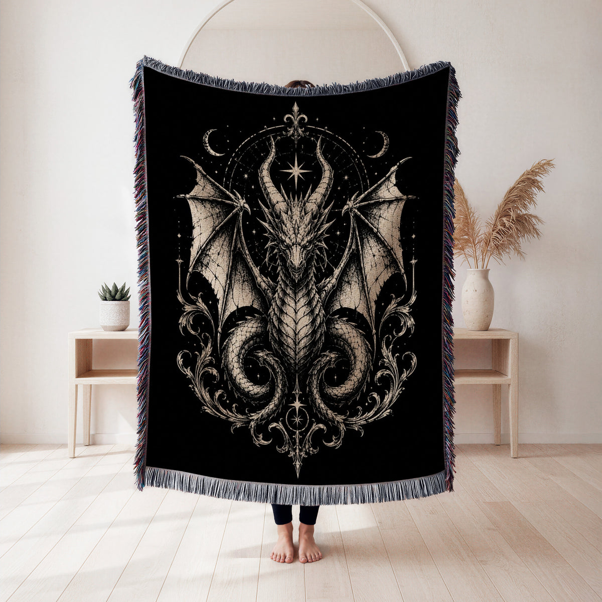 Celestial Gothic Dragon Blanket