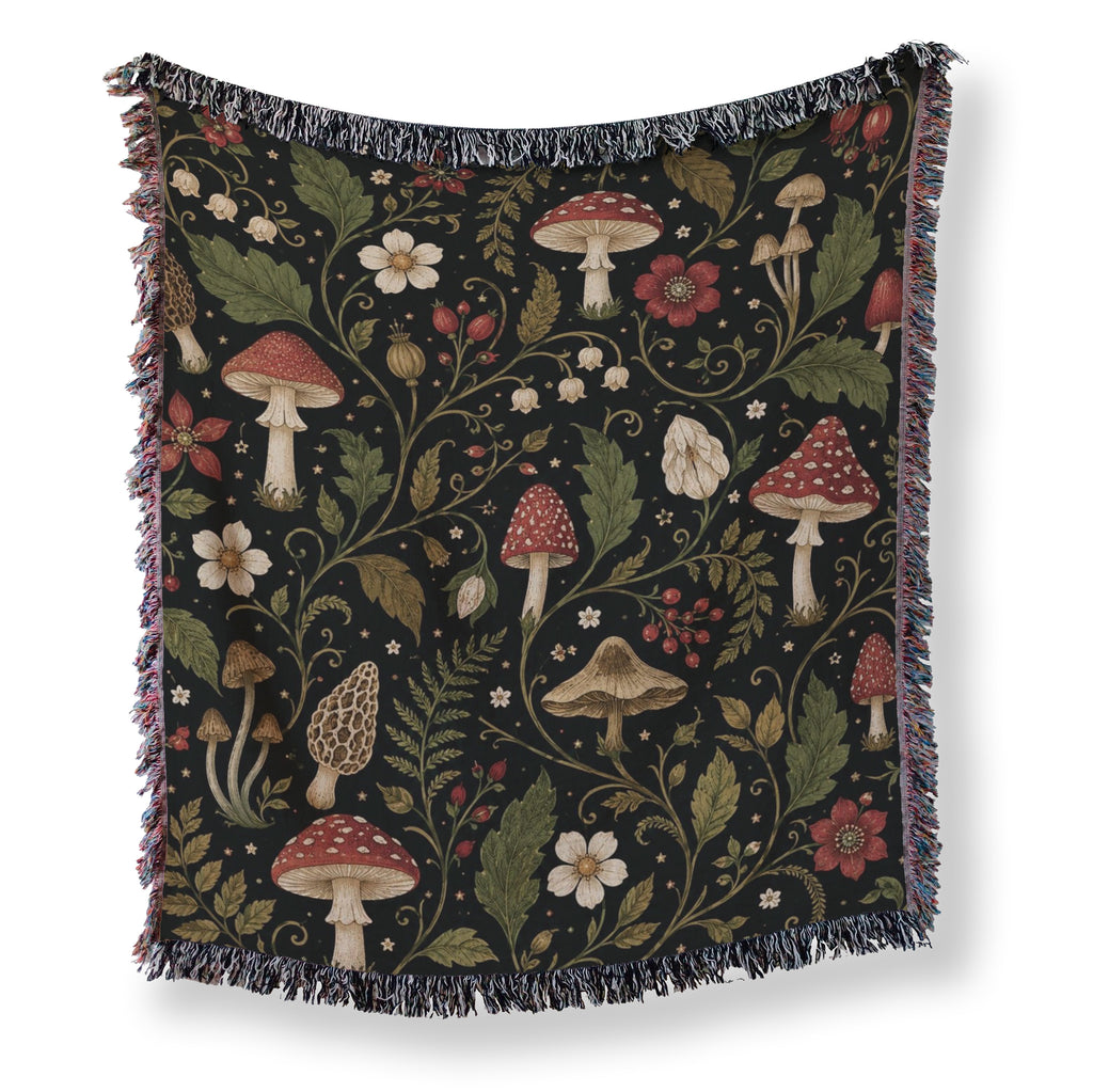 Nightshade Mushroom Garden Blanket