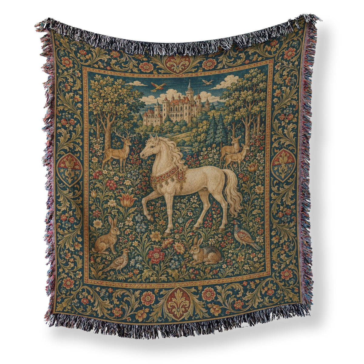 The Unicorn of the Castle Meadow Blanket Main image