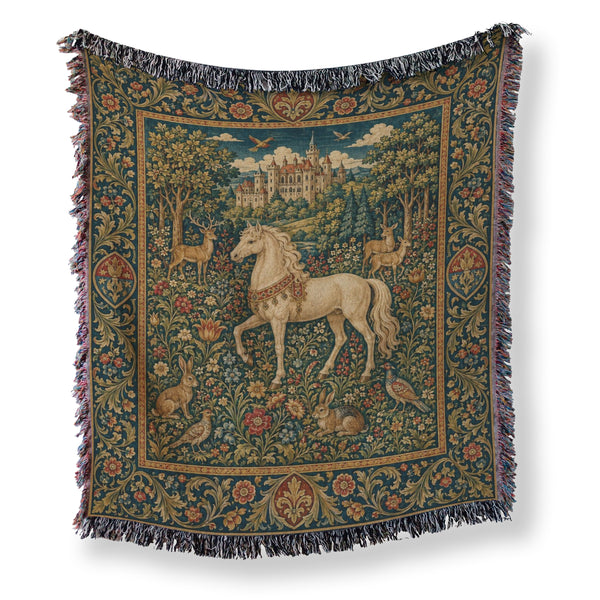 The Unicorn of the Castle Meadow Blanket