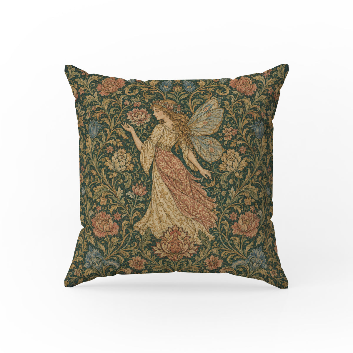 The Tapestry Fairy – Botanical Fantasy Pillow