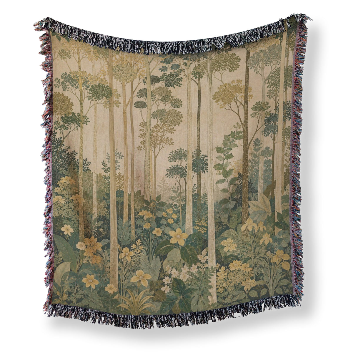 Golden Birch Meadow Blanket Main image