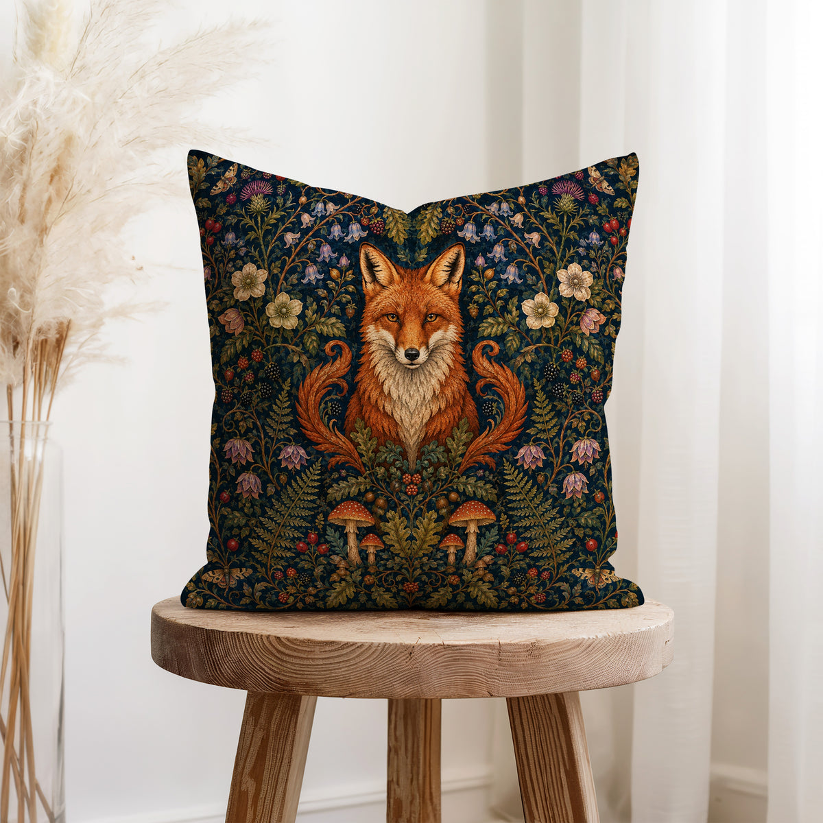 The Fox of the Vale – Medieval Woodland Pillow