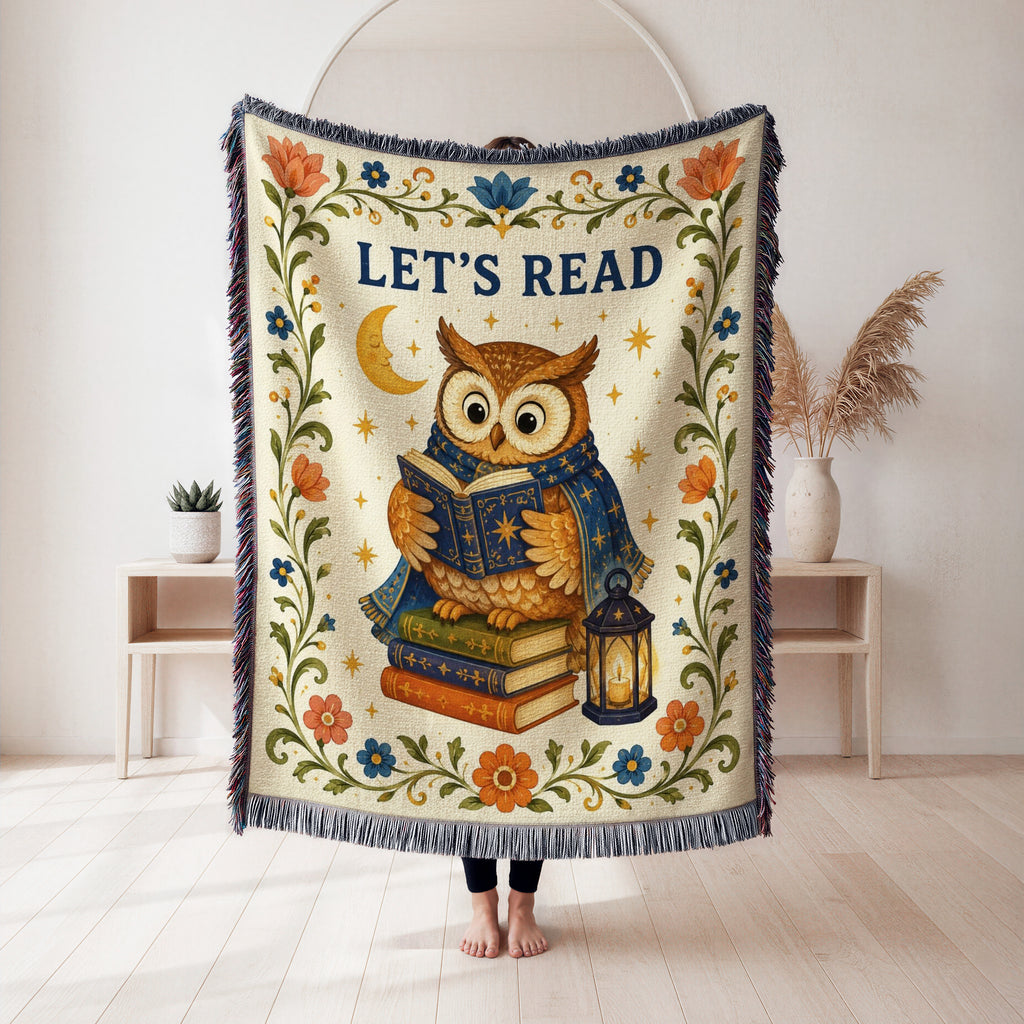 Let's Read Moonlit Owl Blanket