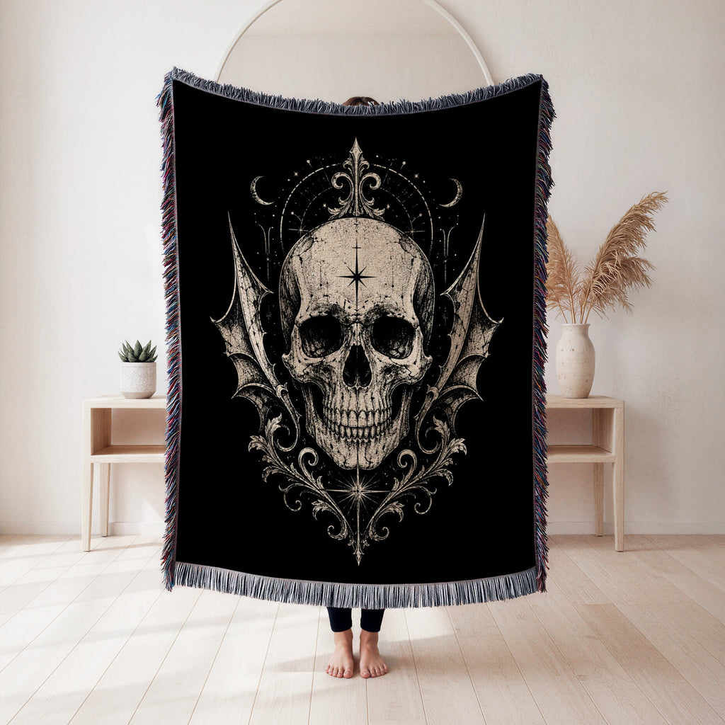 Skull & Batwing Emblem Blanket