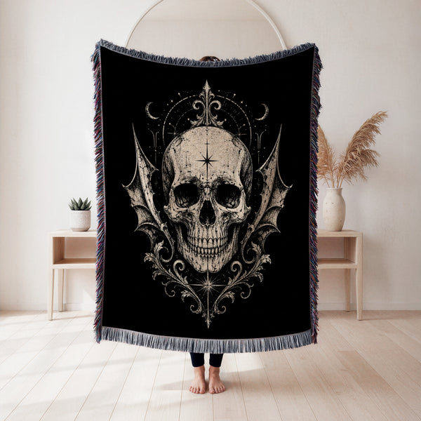 Skull & Batwing Emblem Blanket
