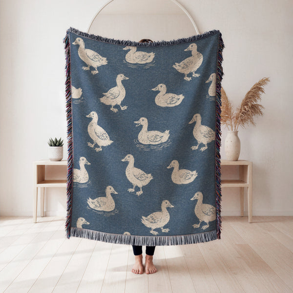 Vintage Blue Duck Blanket