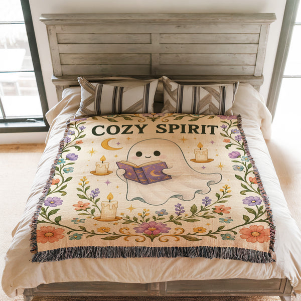 Cozy Spirit Reading Ghost Blanket