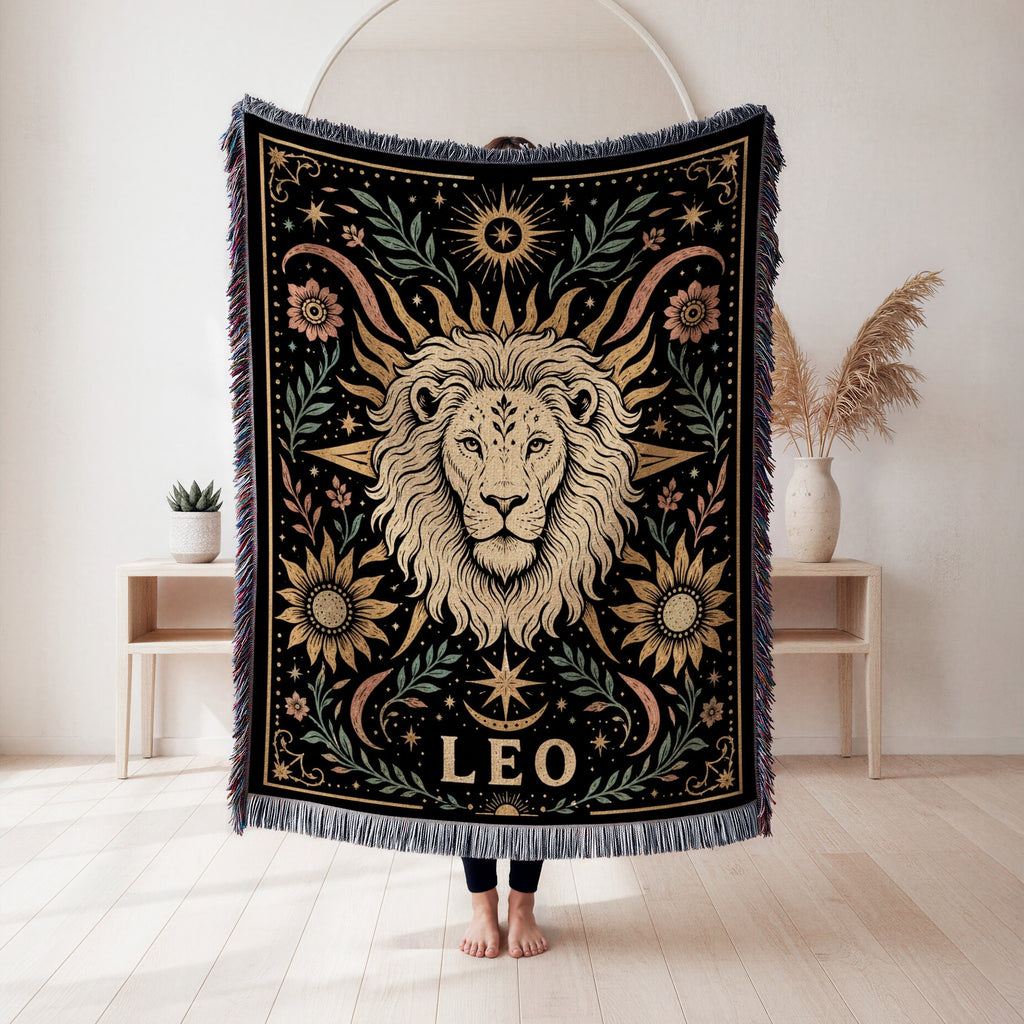 Leo Celestial Lion Zodiac Blanket