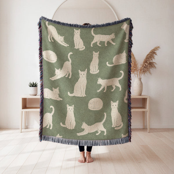 Sage Green Cat Blanket