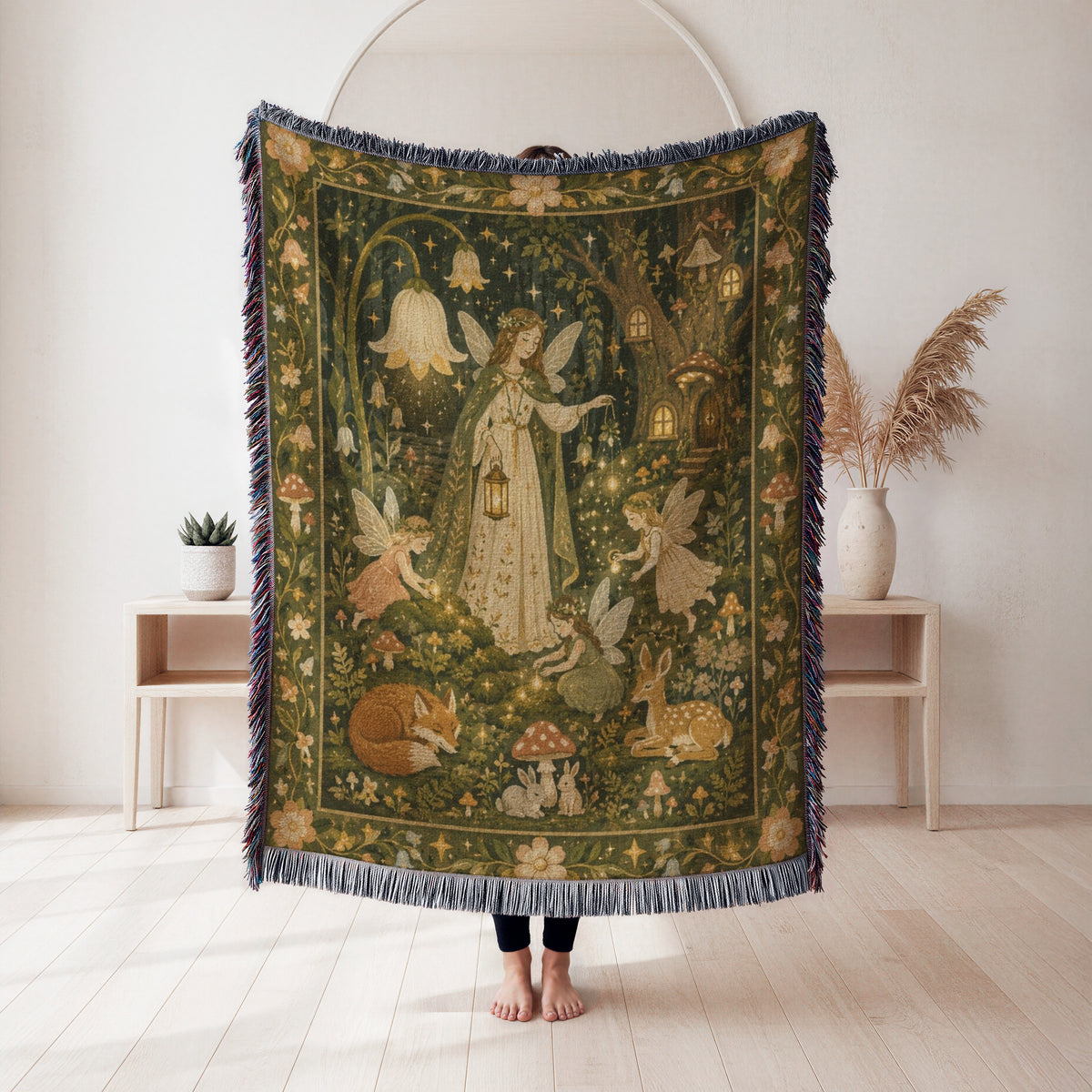 Lantern Fairy Woodland Blanket