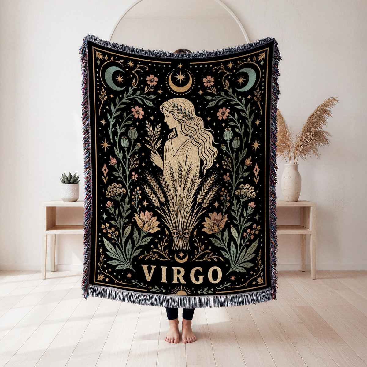 Virgo Harvest Maiden Zodiac Blanket
