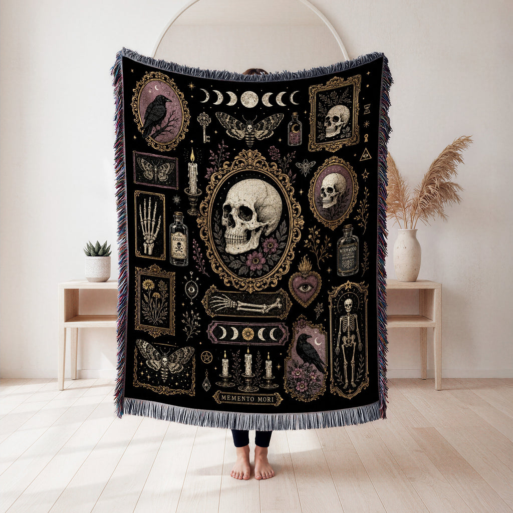 Memento Mori Curiosities Blanket