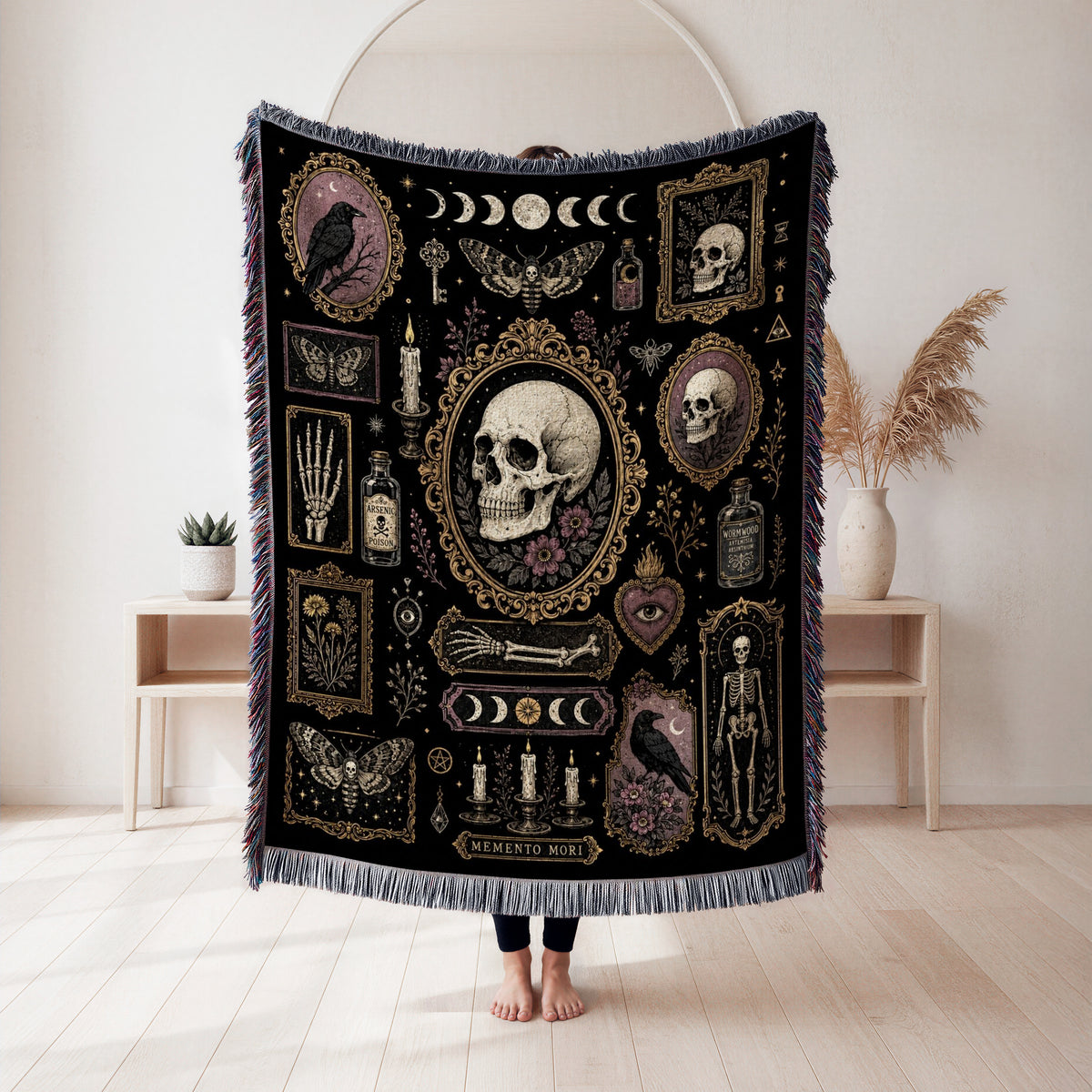 Memento Mori Curiosities Blanket