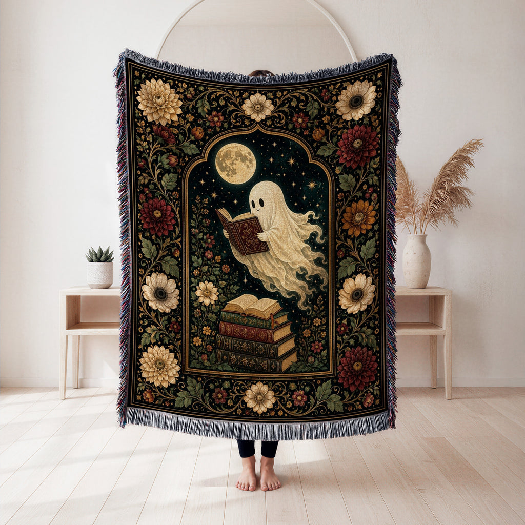 Autumn Moon Ghost Reader Blanket