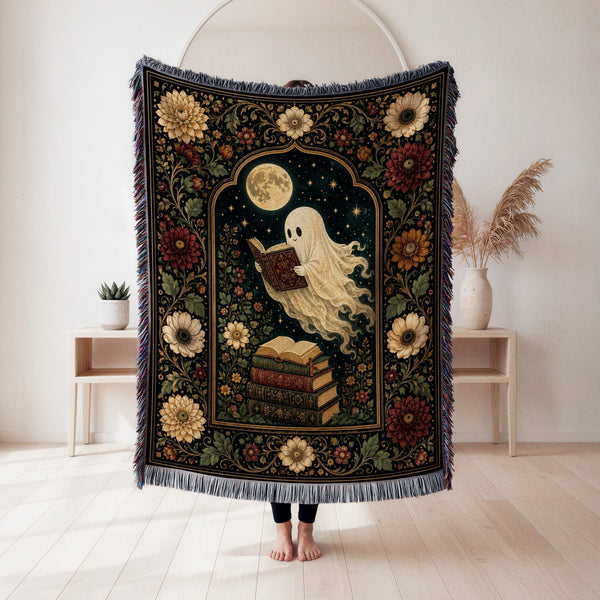 Autumn Moon Ghost Reader Blanket