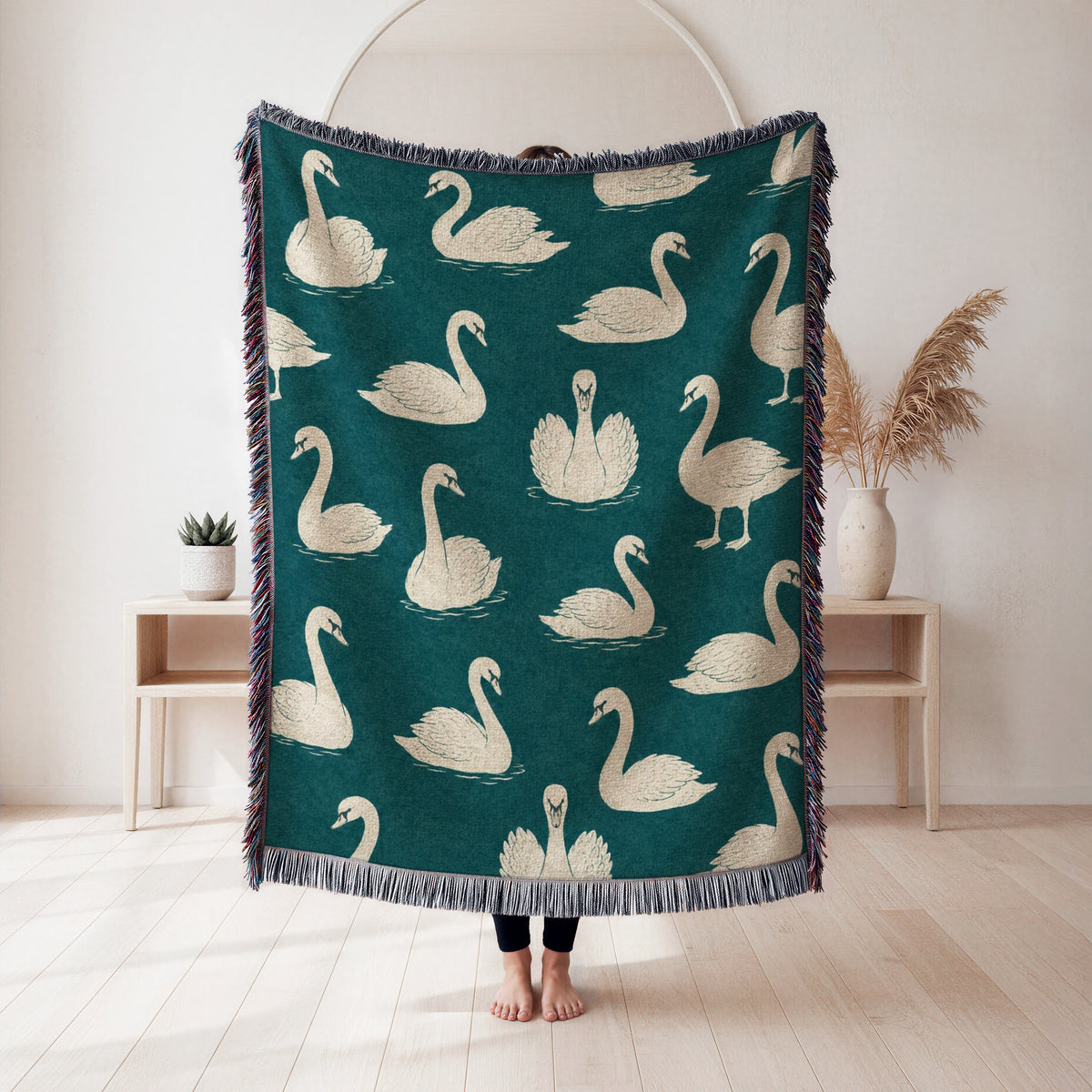 Teal Swan Blanket
