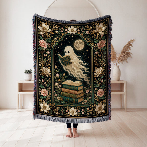 Moonlit Magnolia Ghost Reader Blanket