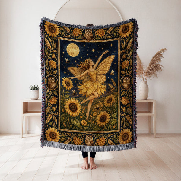 Sunflower Moon Fairy Blanket