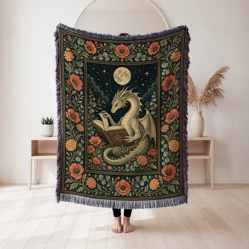 Poppy Moon Dragon Reader Blanket