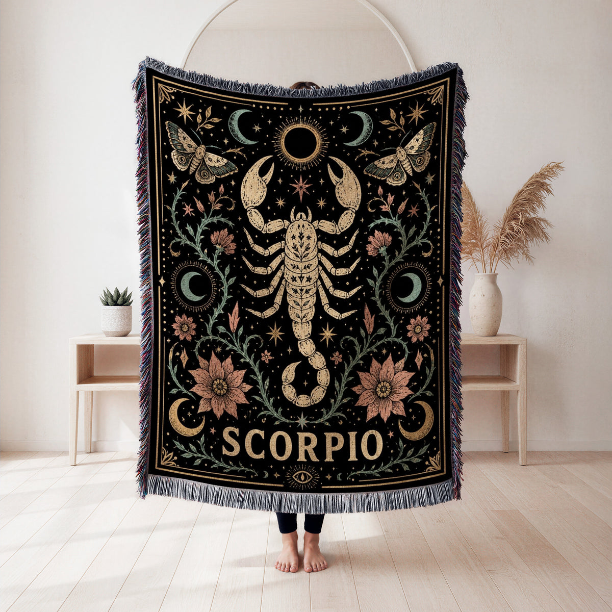 Scorpio Celestial Scorpion Zodiac Blanket