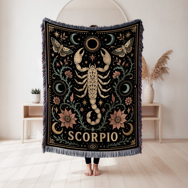 Scorpio Celestial Scorpion Zodiac Blanket