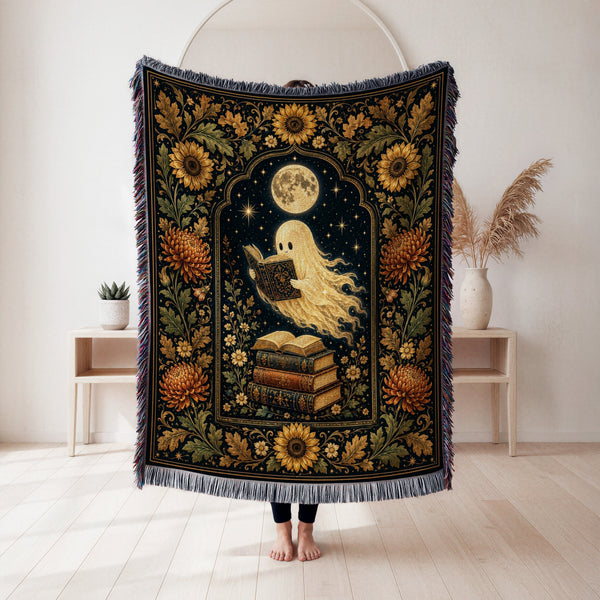Sunflower Moon Ghost Reader Blanket