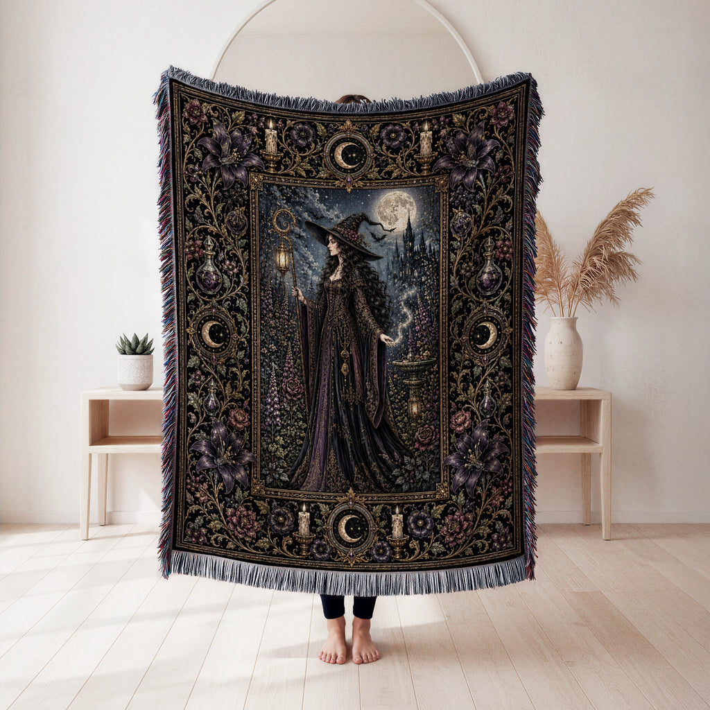 The Moonlit Witch Blanket