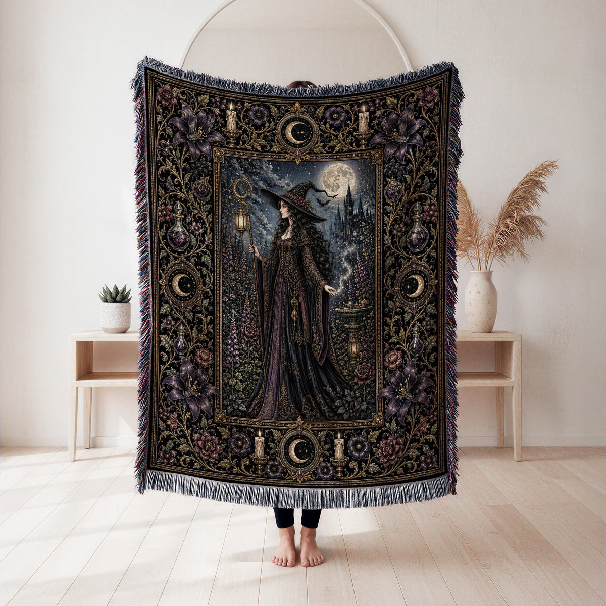 The Moonlit Witch Blanket