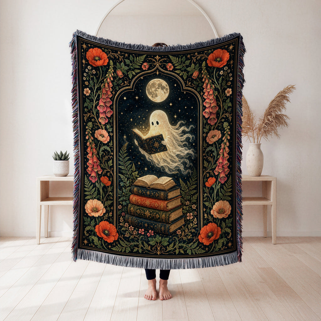 Foxglove Moon Ghost Reader Blanket