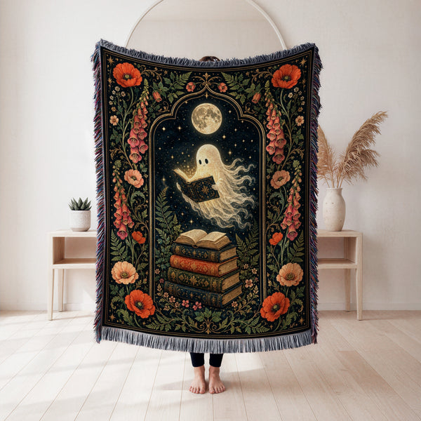Foxglove Moon Ghost Reader Blanket