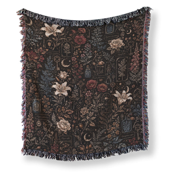 Midnight Botanical Apothecary Blanket