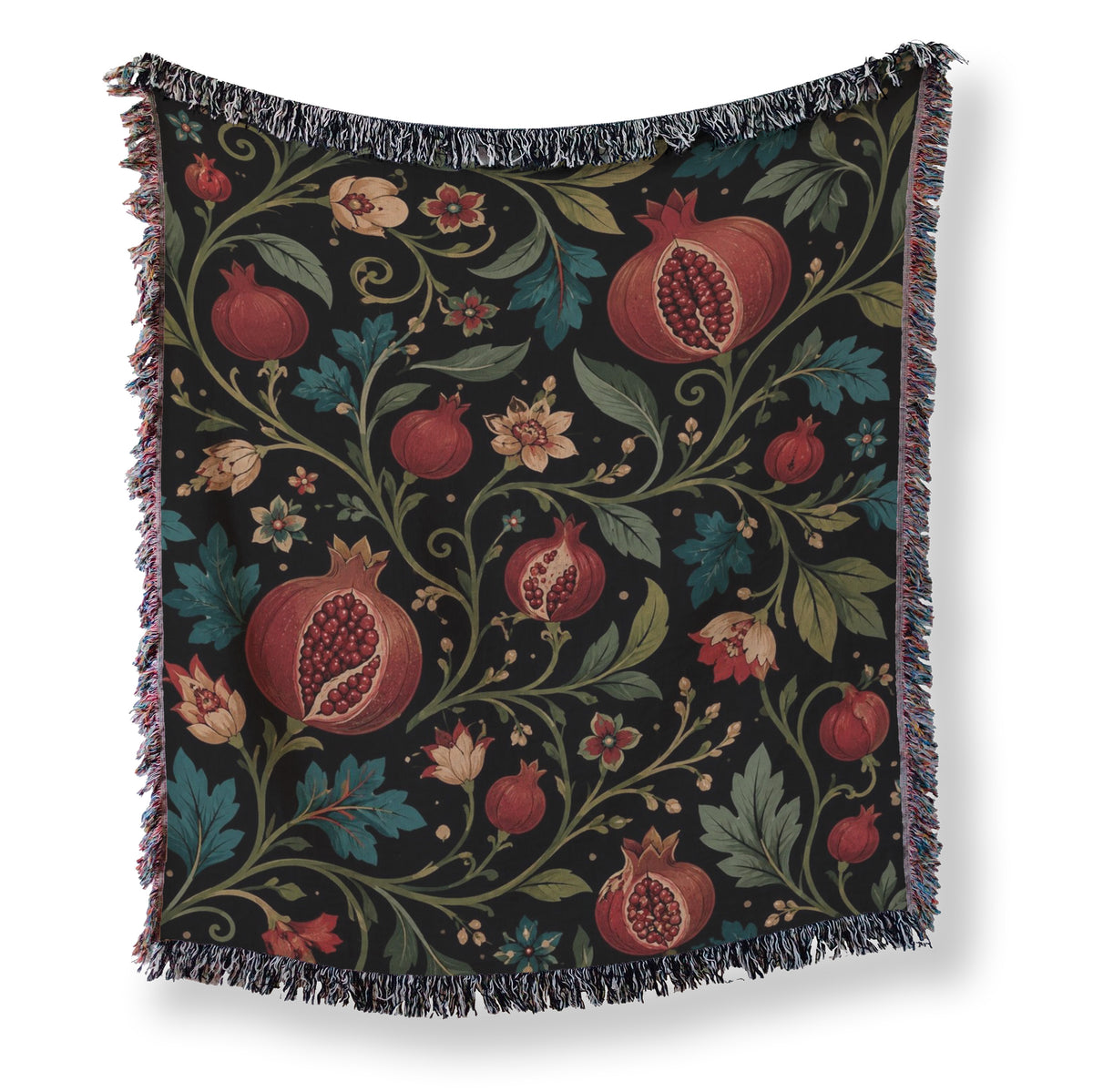 Pomegranate Night Garden Blanket