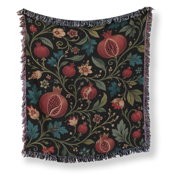 Pomegranate Night Garden Blanket