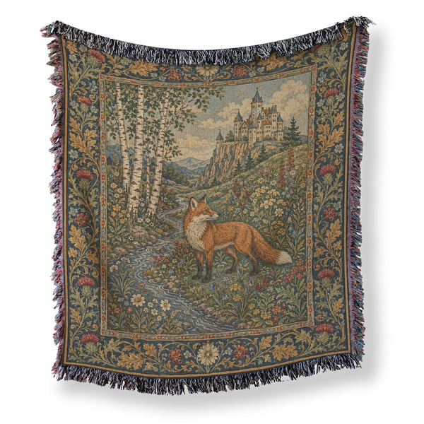 The Fox Beneath the Hilltop Castle Blanket