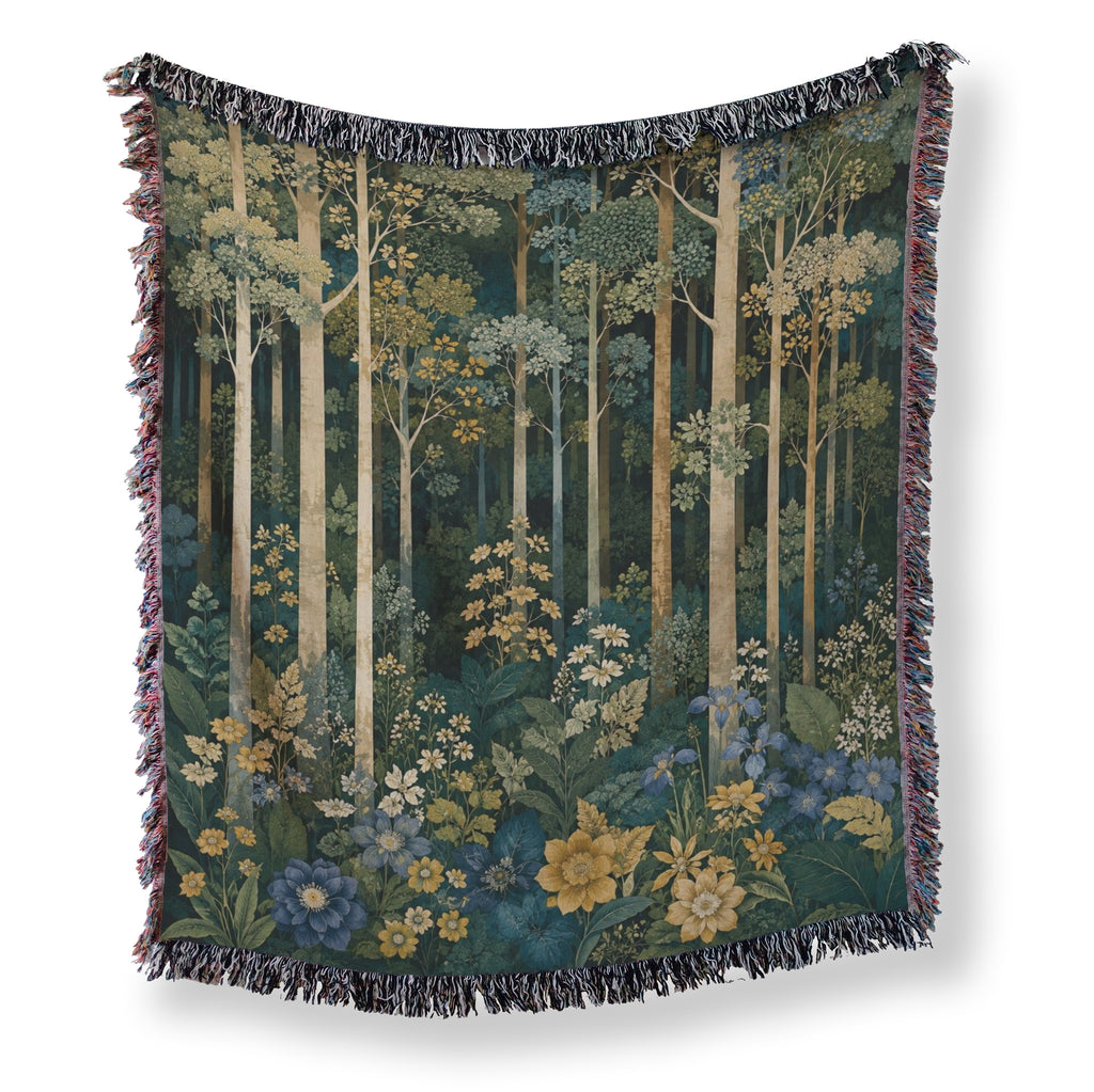 Midnight Wildflower Wood Blanket
