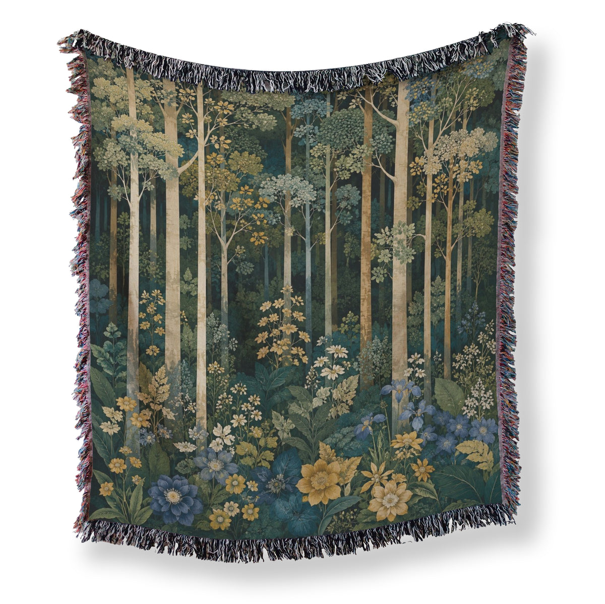 Midnight Wildflower Wood Blanket