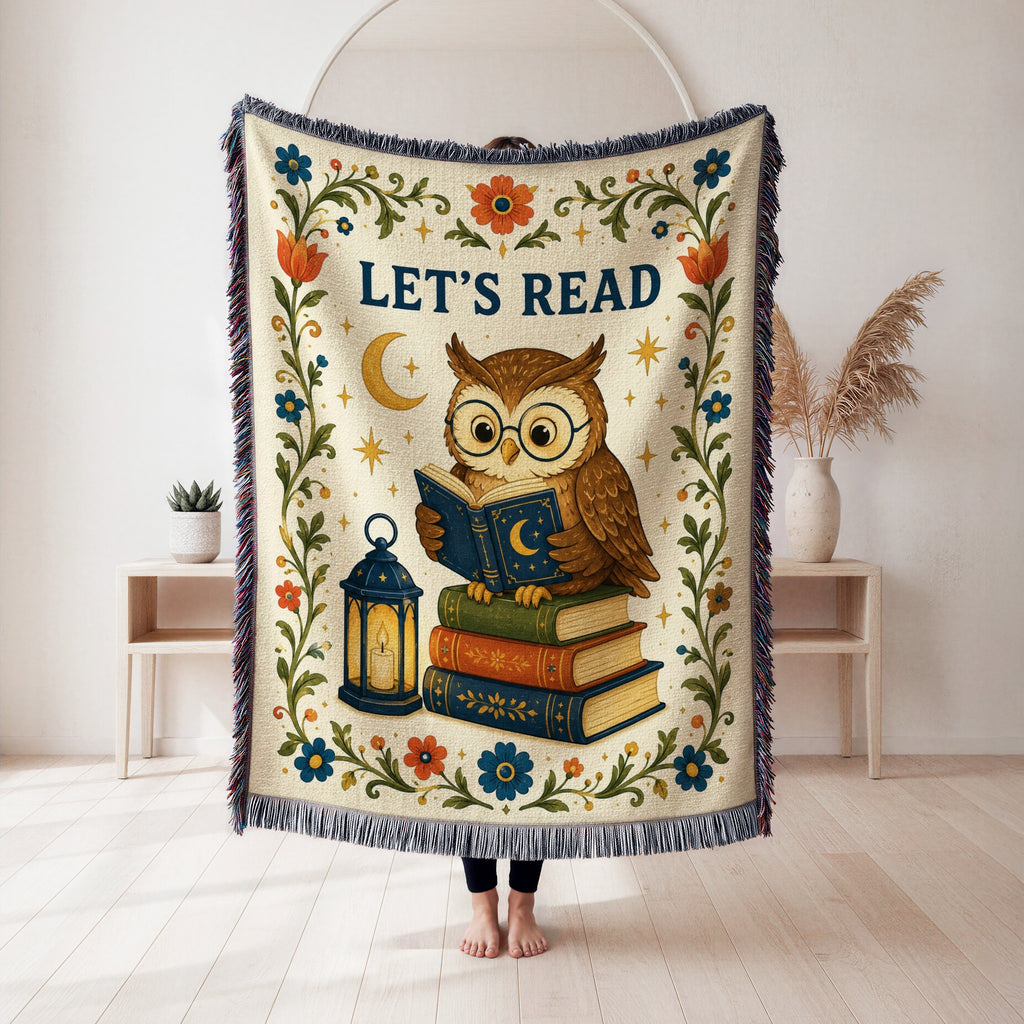 Let's Read Scholar Owl Blanket