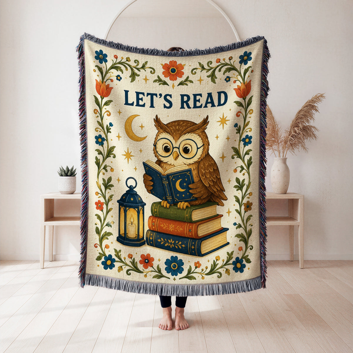 Let's Read Scholar Owl Blanket